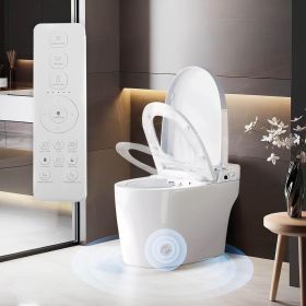 Smart Toilet Smart Bidet Toilet with Remote Control and Auto Open/Close Pump-assisted Flush Foot Sensor Operation Warm Water Heated Seat Air Drye