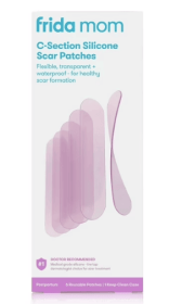 Frida Mom C-Section Silicone Scar Patches, Reusable Medical Grade Scar Treatment, Scar Gel and Cream Alternative, 6 Count