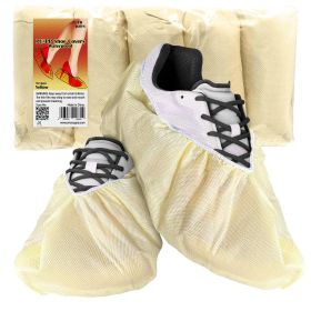 Disposable Shoe Covers Knee Length. 20 Pack Yellow Surgical Boot Covers Disposable. PP + PE 82 GSM Waterproof Shoe Booties Disposable. Disposable