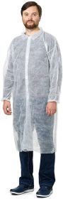 5 Pack of Disposable Lab Coats for Adults, Large. Painting Lab Coat Disposable with Sleeves, Elastic Wrists. Coats Medical for Hospitals, Cleanin