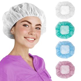 Surgical Bouffant Caps Disposable 21 Inch. 100 Pack White Polypropylene Disposable Hair Covers Medical. Breathable Disposable Caps Medical with E
