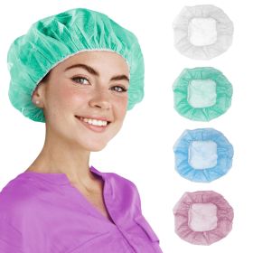 Surgical Bouffant Caps Disposable 24 Inch. 100 Pack Green Polypropylene Disposable Hair Covers Medical. Breathable Disposable Caps Medical with E