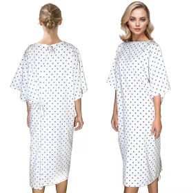 Poly-Cotton Patient Gown, Large. 3 Pack Cloth Hospital Gowns for Men with Front