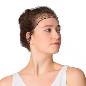 Nylon Hair Nets 28 Inch, Dark Brown Lightweight Hairnets for Women and Men 144 Pack, Stretchable Disposable Hair Covers Medical with Elastic Edge