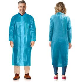Disposable Lab Coat X-Large, Pack of 40 Blue Disposable Lab Coats for Adults, PP+PE 40GSM Lab Coats Disposable with Loop Fastener, Elastic Wrists