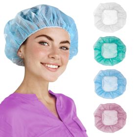 Surgical Bouffant Caps Disposable 24 Inch. 1000 Pack Blue Polypropylene Disposable Hair Covers Medical. Breathable Disposable Caps Medical with E