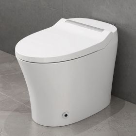 Smart toilet with Built-in Heated Seat, One Piece Elongated Modern Toilet with Adjustable Temp Heated Seat, Auto Flush, Dual Flush Toilet 1/1.28