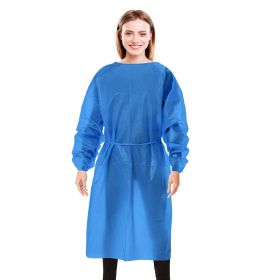 Blue Disposable Isolation Gown (Color: Blue)